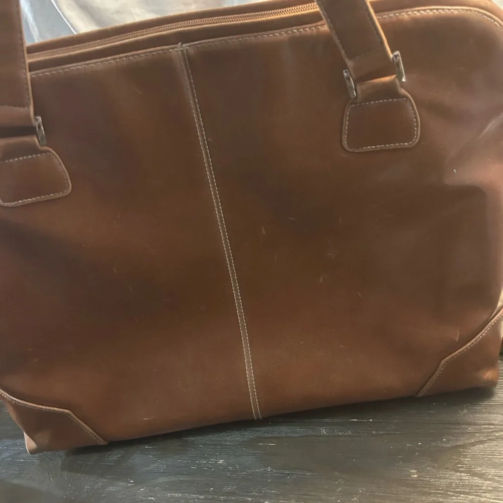 Coldwater Creek Brown Laptop Bag with Structured Design